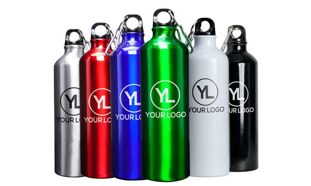 Stainless water bottles with etched logo