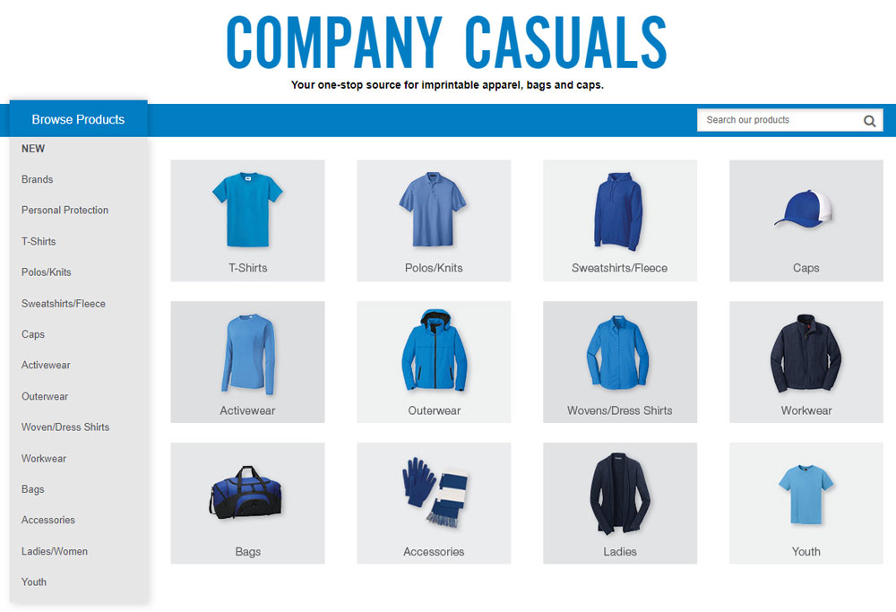 Screenshot of Kokopelli's apparel site